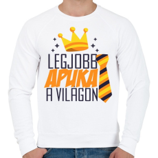 PRINTFASHION Legjobb apuka a világon! - Férfi pulóver - Fehér