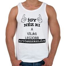 PRINTFASHION Legjobb autószerelő - Férfi atléta - Fehér