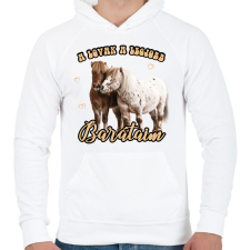 PRINTFASHION Legjobb barátaim - Férfi kapucnis pulóver - Fehér férfi pulóver, kardigán