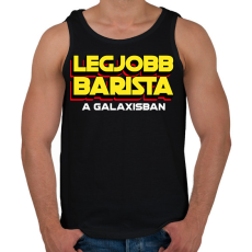 PRINTFASHION LEGJOBB BARISTA A GALAXISBAN - Férfi atléta - Fekete