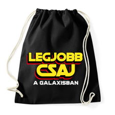 PRINTFASHION LEGJOBB CSAJ A GALAXISBAN - Sportzsák, Tornazsák - Fekete tornazsák