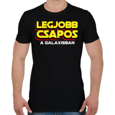 PRINTFASHION LEGJOBB CSAPOS A GALAXISBAN - Férfi póló - Fekete