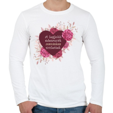 PRINTFASHION Legjobb édesanyák január - Férfi hosszú ujjú póló - Fehér férfi póló