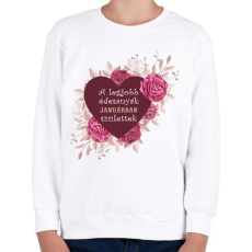 PRINTFASHION Legjobb édesanyák január - Gyerek pulóver - Fehér