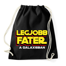 PRINTFASHION LEGJOBB FATER A GALAXISBAN - Sportzsák, Tornazsák - Fekete tornazsák