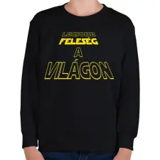 PRINTFASHION Legjobb feleség a világon - Gyerek pulóver - Fekete gyerek pulóver, kardigán