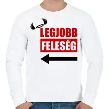 PRINTFASHION Legjobb feleség - Férfi pulóver - Fehér férfi pulóver, kardigán