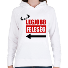 PRINTFASHION Legjobb feleség - Női kapucnis pulóver - Fehér