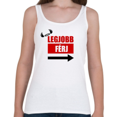 PRINTFASHION Legjobb férj - Női atléta - Fehér