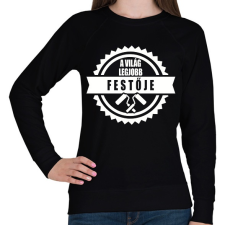 PRINTFASHION Legjobb Festő - Női pulóver - Fekete női pulóver, kardigán