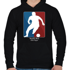 PRINTFASHION Legjobb FIFA játékos - Férfi kapucnis pulóver - Fekete