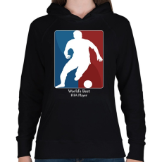 PRINTFASHION Legjobb FIFA játékos - Női kapucnis pulóver - Fekete