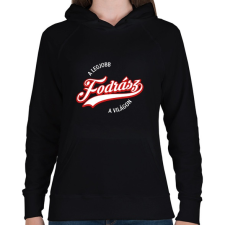 PRINTFASHION legjobb fodrász - Női kapucnis pulóver - Fekete női pulóver, kardigán