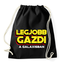 PRINTFASHION LEGJOBB GAZDI A GALAXISBAN - Sportzsák, Tornazsák - Fekete tornazsák