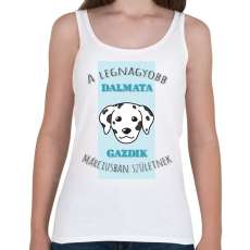 PRINTFASHION Legjobb gazdik - Dalmata - Hónappal - Női atléta - Fehér