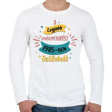 PRINTFASHION Legjobb gyógyszerész - Évszámmal - Férfi hosszú ujjú póló - Fehér férfi póló