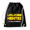 PRINTFASHION LEGJOBB HENTES A GALAXISBAN - Sportzsák, Tornazsák - Fekete