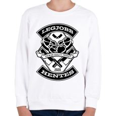 PRINTFASHION Legjobb hentes - Gyerek pulóver - Fehér