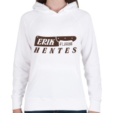 PRINTFASHION Legjobb hentes - Névvel - Női kapucnis pulóver - Fehér