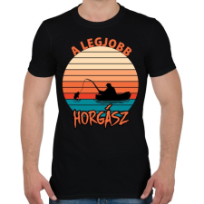 PRINTFASHION Legjobb horgász - Férfi póló - Fekete férfi póló