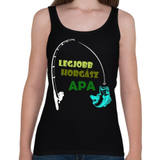 PRINTFASHION Legjobb horgász - Női atléta - Fekete