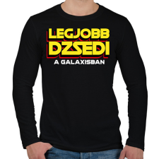 PRINTFASHION LEGJOBB JEDI A GALAXISBAN - Férfi hosszú ujjú póló - Fekete férfi póló
