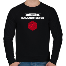 PRINTFASHION Legjobb Kalandmester - Férfi pulóver - Fekete