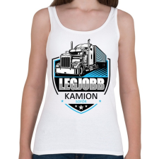 PRINTFASHION Legjobb kamionsofőr - Női atléta - Fehér női trikó