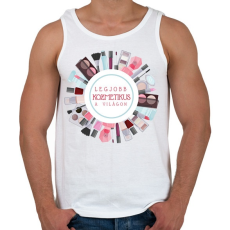 PRINTFASHION Legjobb kozmetikus a világon - Férfi atléta - Fehér