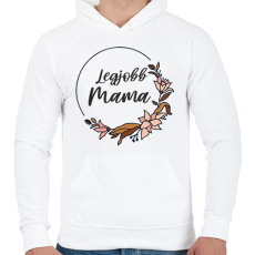 PRINTFASHION Legjobb mama - Férfi kapucnis pulóver - Fehér