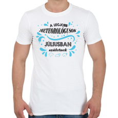 PRINTFASHION Legjobb meteorológus - Hónappal - Férfi póló - Fehér