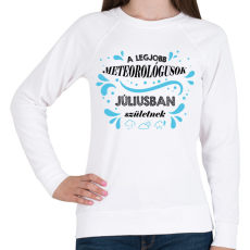 PRINTFASHION Legjobb meteorológus - Hónappal - Női pulóver - Fehér