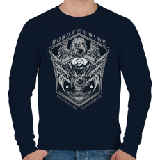 PRINTFASHION Legjobb motor - Férfi pulóver - Sötétkék