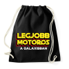 PRINTFASHION LEGJOBB MOTOROS A GALAXISBAN - Sportzsák, Tornazsák - Fekete