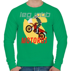 PRINTFASHION LEGJOBB MOTOROS - Férfi pulóver - Zöld