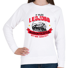 PRINTFASHION Legjobb mozdonyvezető - Évszámmal - Női pulóver - Fehér női pulóver, kardigán