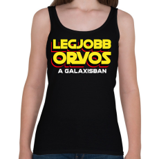 PRINTFASHION LEGJOBB ORVOS A GALAXISBAN - Női atléta - Fekete