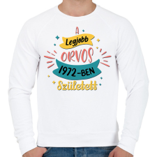 PRINTFASHION Legjobb orvos - Évszámmal - Férfi pulóver - Fehér férfi pulóver, kardigán