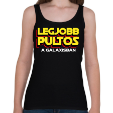 PRINTFASHION LEGJOBB PULTOS A GALAXISBAN - Női atléta - Fekete női trikó