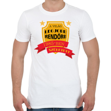 PRINTFASHION Legjobb rendőr - Évszámmal - Férfi póló - Fehér férfi póló