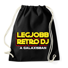 PRINTFASHION LEGJOBB RETRO DJ A GALAXISBAN - Sportzsák, Tornazsák - Fekete tornazsák