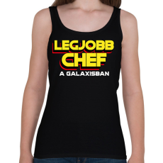 PRINTFASHION LEGJOBB SÉF A GALAXISBAN - Női atléta - Fekete