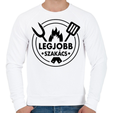 PRINTFASHION Legjobb szakács - Férfi pulóver - Fehér