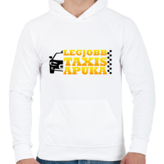 PRINTFASHION Legjobb taxis apuka - Férfi kapucnis pulóver - Fehér