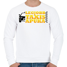 PRINTFASHION Legjobb taxis apuka - Férfi pulóver - Fehér férfi pulóver, kardigán