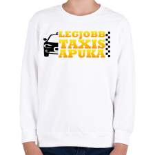 PRINTFASHION Legjobb taxis apuka - Gyerek pulóver - Fehér gyerek pulóver, kardigán