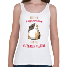 PRINTFASHION Legjobb terápia - Tengerimalac - Női atléta - Fehér