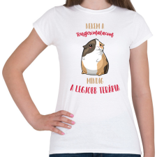 PRINTFASHION Legjobb terápia - Tengerimalac - Női póló - Fehér női póló