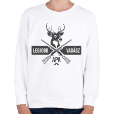 PRINTFASHION Legjobb Vadász Apa - Gyerek pulóver - Fehér gyerek pulóver, kardigán