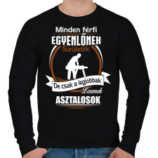 PRINTFASHION Legjobbak lesznek asztalosok - Férfi pulóver - Fekete férfi pulóver, kardigán